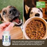 Only Natural Pet Brewer's Yeast & Garlic Chewables - All-Natural Flea & Tick Prevention for Dogs - Fortified with B Vitamins - Promotes Healthy Skin & Coat - 300 Count Tablet (2 Pack) - Image 2