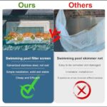 2 Pcs Skimmer Guard, 2025 Upgraded Stainless Steel Swimming Pool Skimmer Net Leaf Shield Net for Inground or above Ground Vinyl Lined Fiberglass Pools(7.87"x 15.74", Fit Over All Skimmer Openings) - Image 3