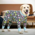 Dog Recovery Suit for Dogs After Surgery Female Male Medium Large Dog Neuter Spay Onesie for Shedding Prevent Licking Surgical Wound Dog Cone Alternative Giraffe - Image 4