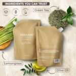 Terra Pure Spa Collection 1 Liter Lotion Refill Bag For Soap Dispensers | Bulk Toiletries for Vacation Rentals, and Home Bathroom Showers | Green Tea Lemongrass | Single - Image 4