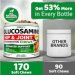 YUMA'S Glucosamine for Dogs - Hip and Joint Supplement for Dogs - 170 Ct - Glucosamine Chondroitin Chews - Joint Pain Relief Supplement with MSM - Advanced Health - Mobility Support - Made in USA - Image 5