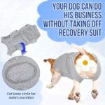 SlowTon Dog Surgery Recovery Suit - Zipper On Dog Onesies After Surgery for Female Male Dogs, Abdominal Wounds Bandages Cone/E-Collar Alternative Dogs Surgical Body Suit (Grey, XXL) - Image 6