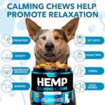 Hemp Calming Chews for Dogs with Anxiety and Stress - 360 Soft Dog Calming Treats - Dog Anxiety Relief - Storms, Fireworks, Thunder, Barking, Separation Aid - Valerian Root - L-Tryptophan - Hemp Oil - Image 2