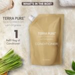Terra Pure Spa Collection 1 Liter Conditioner Refill Bag For Soap Dispensers | Bulk Toiletries for Vacation Rentals, and Home Bathroom Showers | Green Tea Lemongrass | Single - Image 5