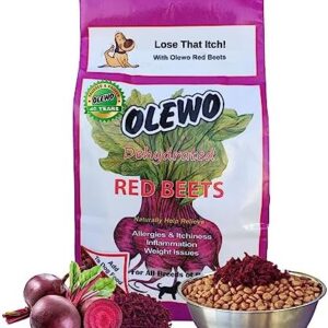 Olewo Original Red Beets for Dogs – Natural Anti Itch for Dogs, Dog Food Topper, Immune, Cleansing, Skin & Coat Support, Dehydrated Whole Food Dog Multivitamin, Fiber for Dogs, 1 lb