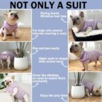 Sebdtico Recovery Suit for Dogs,Dog Surgery Suit Female Spay,Soft Dog Onesie for Surgery Female,Dog Cone Alternative Surgical Recovery Suit Female,Abdominal Wounds Licking Anti Suit for Dogs - Image 4