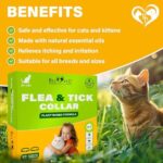 Natural Flea & Tick Collar for Cats - 12 Months Control of Best Prevention & Safe Treatment - Anti Fleas and Ticks Essential Oil Repellent (2 Pack) - Image 4