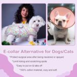 Kuoser Dog Recovery Suit for Dogs After Surgery,Professional Surgical Onesie for Female Male Dogs Spay Neuter,Soft Dog Surgery Suit Bodysuit for Abdominal Wounds Skin Disease,Light Purple Leopard L - Image 5