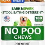 NO Poo Treats - Prevent Dog Poop Eating - Coprophagia Treatment - Stool Eating Deterrent - Probiotics & Enzymes - Digestive Health + Breath Aid - Made in USA - 180 Chews