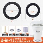 RV Toilet Seal Kit Compatible with Dometics 300/310/320 Series to Replace 385311652 Camper Bowl Seal Part and 385311658 Flush Seal, 2-in-1 Combo Kit - Image 6