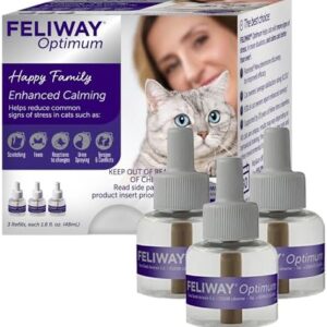 FELIWAY Optimum, Enhanced Calming Pheromone 30-day Refill – 3 Pack