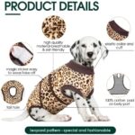 Kuoser Dog Surgery Recovery Suit, Recovery Suit for Female Male Dogs, Dog Onesie After Surgery Spay Neuter, Anti-Licking Pet Surgical Recovery Snugly Suit, Bodysuit for Abdominal Wounds Skin Disease - Image 3