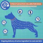 4 Pack Flea Collar for Dogs, 32 Months Flea and Tick Prevention for Dogs, Waterproof Dog Flea Collar, Dog Flea and Tick Treatment, Adjustable Flea and Tick Collar for Dogs Puppy -Blue & Orange - Image 2