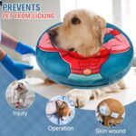 BEAUTYZOO Dog Cone Collar After Surgery for Large Medium Dogs, Soft Dog Cone Alternative to Stop Licking, Comfortable Inflatable Dog Recovery Cones, Dog Neck Donut Not Block Vision E-Collar, Blue M - Image 7