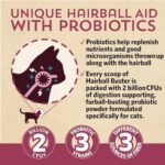 Fidobiotics - Meowbiotics Hairball Buster Powder for Cats with Probiotics 2 Billion CFU Smoked Fish Chowdah Flavor - 30 Serving(s) - Image 9