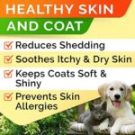 StrellaLab 64 OZ Salmon Oil for Dogs - Omega 3 for Dogs & Cats, Itch & Allergy Relief, Wild Alaskan Salmon Oil Dogs Skin & Coat, Dog Fish Oil Liquid, Shedding Supplement EPA & DHA Fatty Acids - 2Packs - Image 3