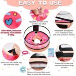 Dog Cone, Dog Surgery Collar, Inflatable Cones for Small Medium Large Dogs, Pink Doughnut Dog Recovery Collar, Does not Impede Vision - Image 2