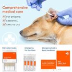 Cat & Dog First Aid Kit - High Visibility Reflective Zipper with Fluorescent Letter Print - 108 pcs with Dog Thermometer, Emergency Card & Pet First Aid Kit Manual Book - Image 4