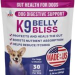K9 Belly Bliss, All-Natural Gut Health for Dogs, Vet Approved Prebiotic for Dogs for Daily Digestive Support and Dog Constipation Relief, Easy to Use Topper for Dry and Wet Food, 30 Scoops.