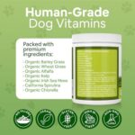 Superfood Multivitamin Powder - Dog Vitamins and Supplements, Organic Kelp, Spirulina, Sea Moss for Homemade Food, Kibble and Raw Meals, Energy, Immune, Joint & Skin Support for All Ages - Image 3