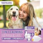 Dog Pheromones Calming Diffuser 3 In 1 Advanced Kit Appeasing Pheromone Diffuser to Calm Pet (1 Plug in+2 Pack 48ml Refill) for Anxiety Relieve Relief Reduce Aggression Fighting Stress (Tasteless) - Image 7