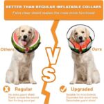 Dog Cone, Dog Surgery Collar, Inflatable Cones for Small Medium Large Dogs, Watermelon Dog Recovery Collar, Does not Impede Vision - Image 4