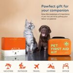 Cat & Dog First Aid Kit - High Visibility Reflective Zipper with Fluorescent Letter Print - 108 pcs with Dog Thermometer, Emergency Card & Pet First Aid Kit Manual Book - Image 7