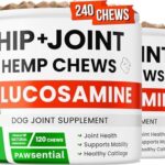 Advanced Hemp Hip & Joint Supplement for Dogs - Glucosamine for Dogs - Dog Joint Pain Relief Treats - Chondroitin Turmeric MSM Hemp Oil - Hemp Treats for Joint Health - Senior Mobility Support Chew