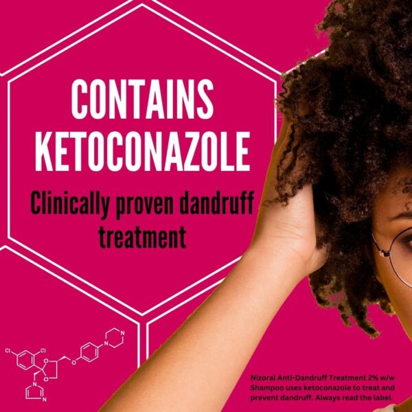 Nizoral Anti-Dandruff Treatment Shampoo, Treats and Prevents Dandruff, Clinically Proven to Control Itchy & Flaky Scalps, Contains Ketoconazole, 1 x 60ml  Amazon.co.uk Beauty - Image 5