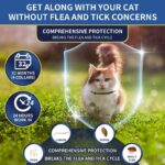 4 Pack Flea Collar for Cats, 32 Months Flea and Tick Prevention for Cats, Waterproof Cat Flea Collar, Natural Cat Flea and Tick Treatment, Adjustable Flea and Tick Collar for Cats Kittens(4 Colors) - Image 2
