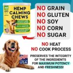 BARK&SPARK Calming Hemp Treats for Dogs - Made in USA with Hemp Oil - Anxiety Relief - Separation Aid - Stress Relief During Fireworks, Storms, Thunder - Aggressive Behavior, Barking - 120 Soft Chews - Image 5
