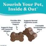 Solid Gold Dog Allergy Chews - Itch Relief with Wild Alaskan Salmon Oil, Colostrum & Beta Glucan - Anti-Itch for Seasonal Allergies - Bacon Flavor - 60 Count - Image 3